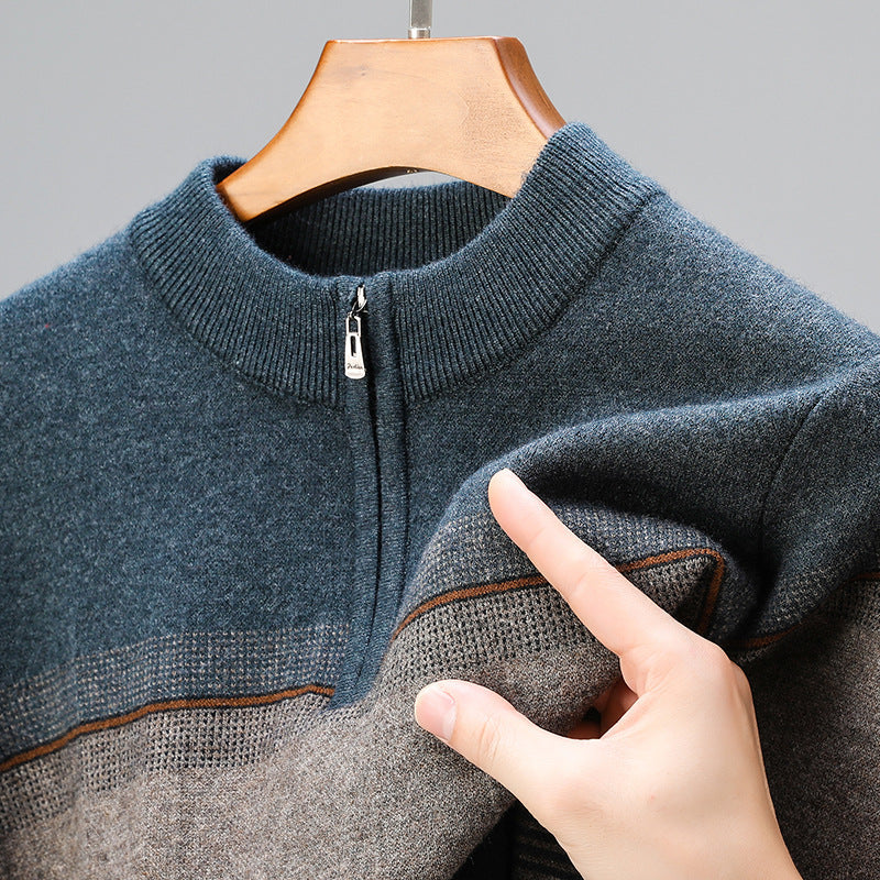 Men's High Neck Quarter Zip Jumper