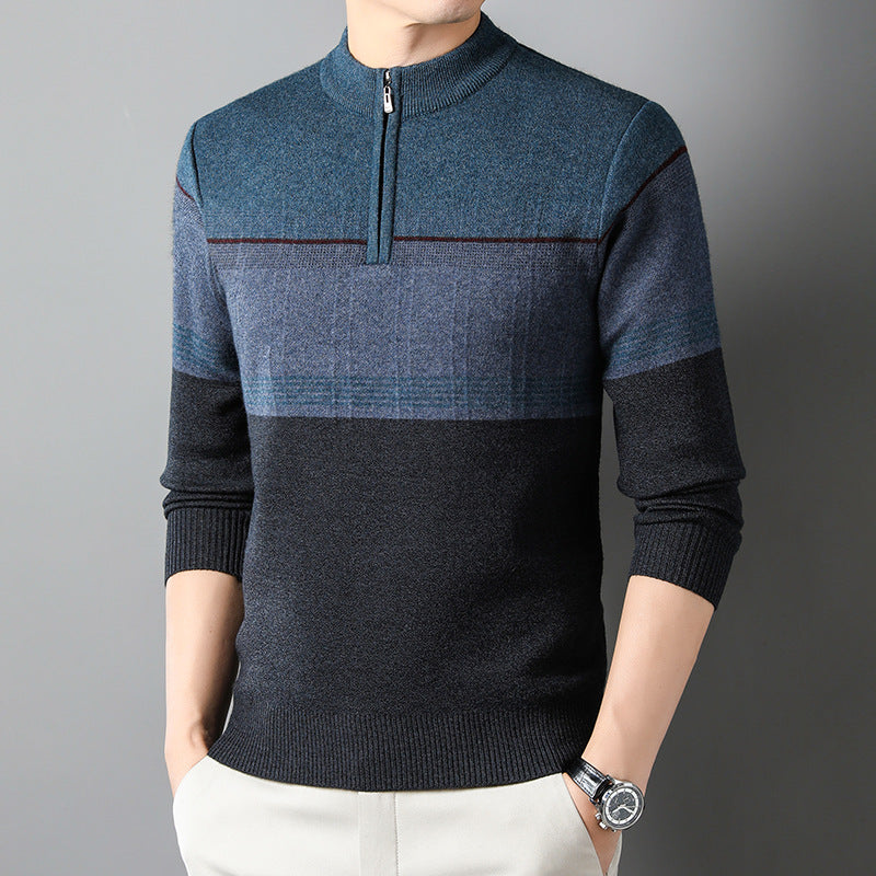 Men's High Neck Quarter Zip Jumper