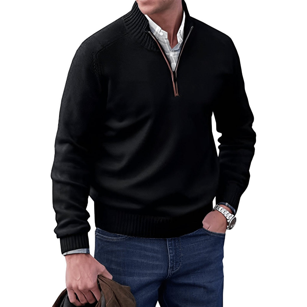 Men's Funnel Neck Half Zip Jumper