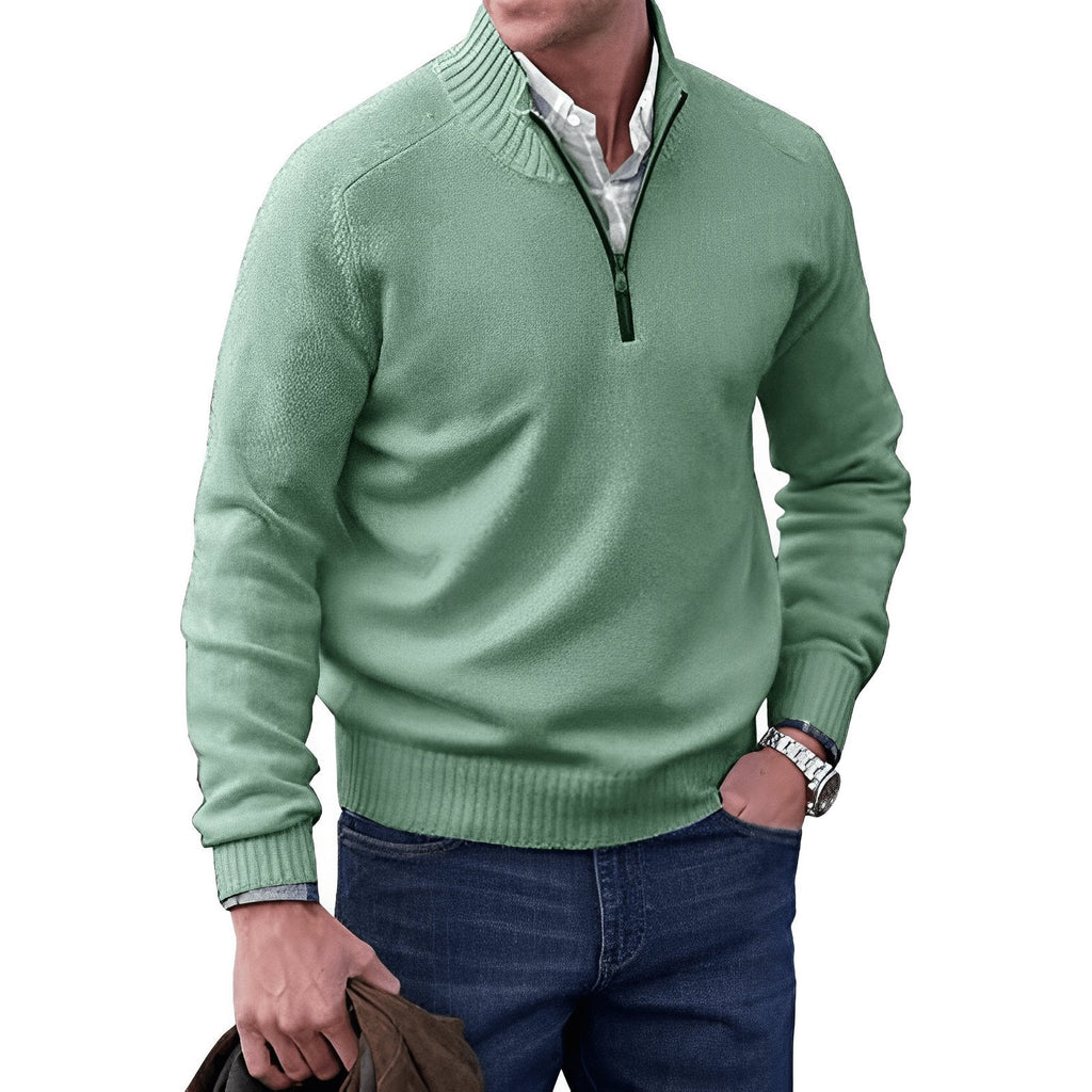 Men's Funnel Neck Half Zip Jumper