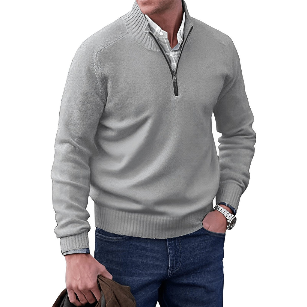 Men's Funnel Neck Half Zip Jumper