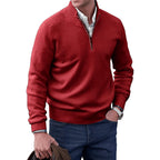 Men's Funnel Neck Half Zip Jumper