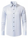 Men's Slim Fit Long Sleeve Formal Shirt