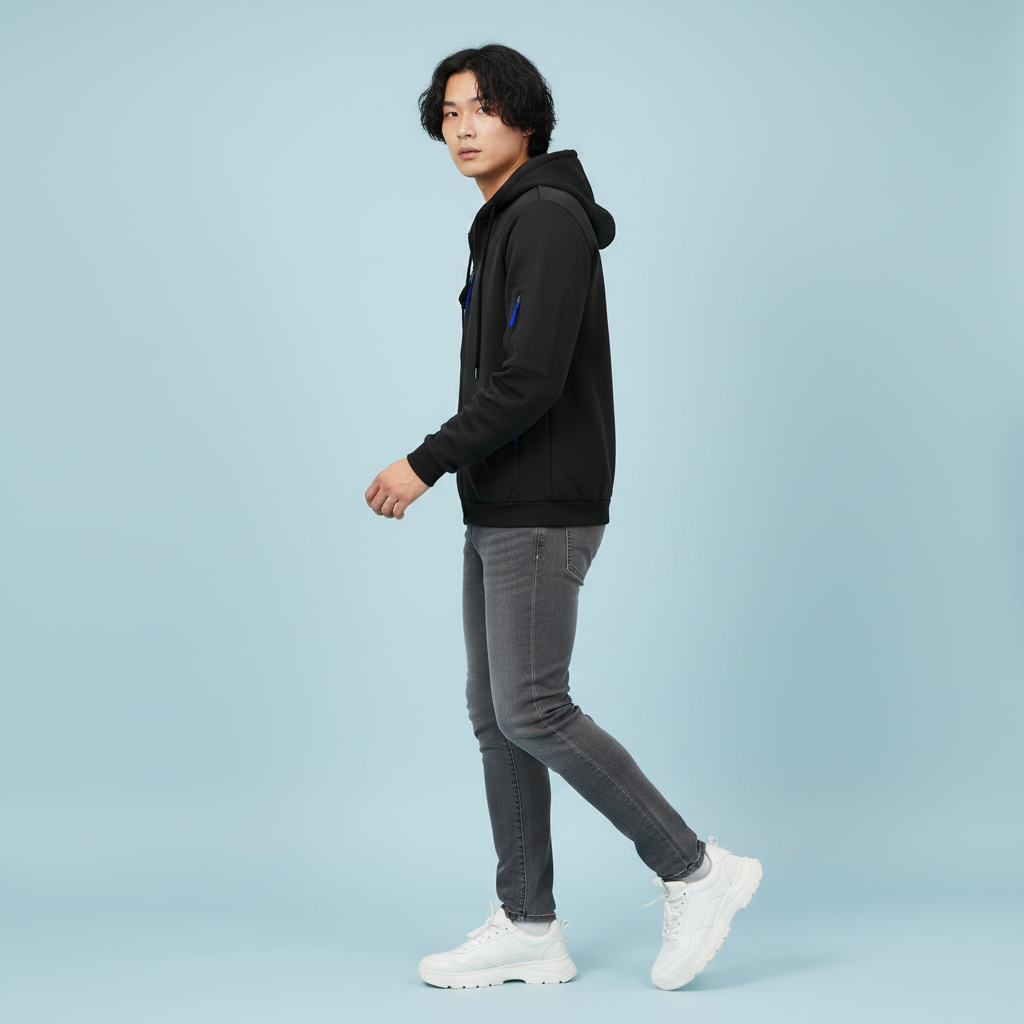 Men's Hooded Utility Zip Jacket