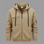 Men's Hooded Utility Zip Jacket