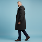 Men's Long Waterproof Hooded Overcoat