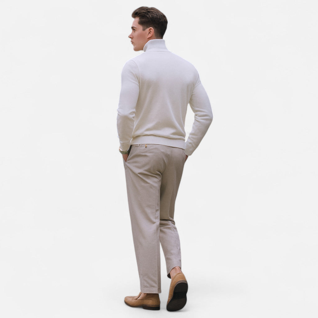 Men's Smooth Knit Half Zip Jumper