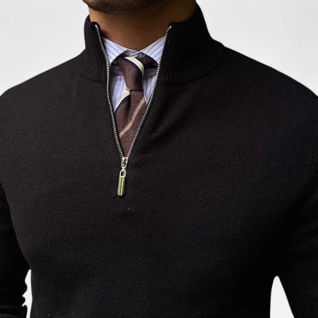 Men's Smooth Knit Half Zip Jumper
