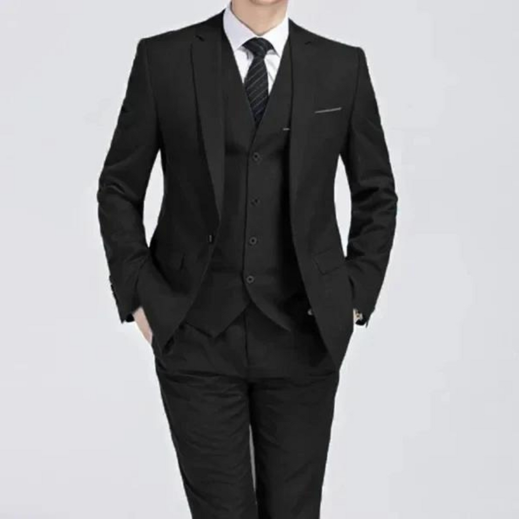 Men's Single-Button Three-Piece Suit