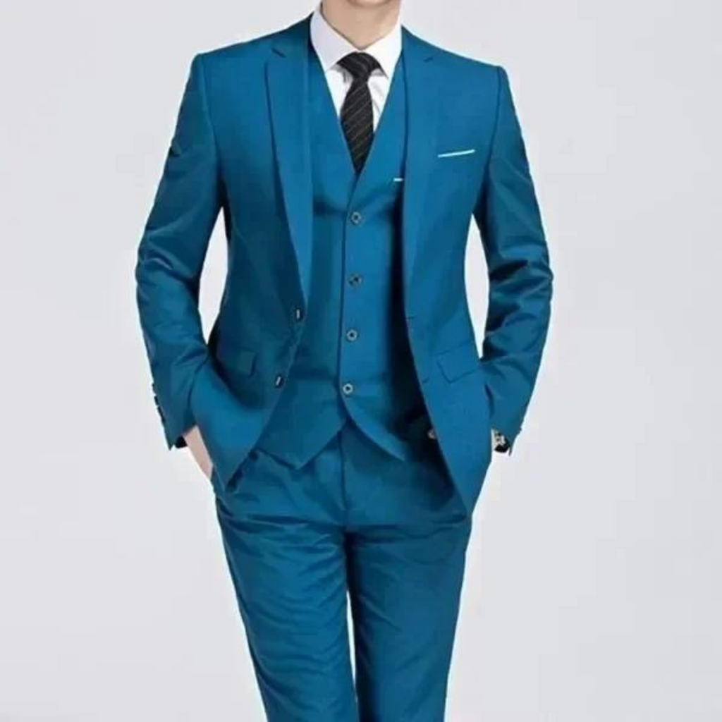 Men's Single-Button Three-Piece Suit