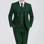 Men's Single-Button Three-Piece Suit
