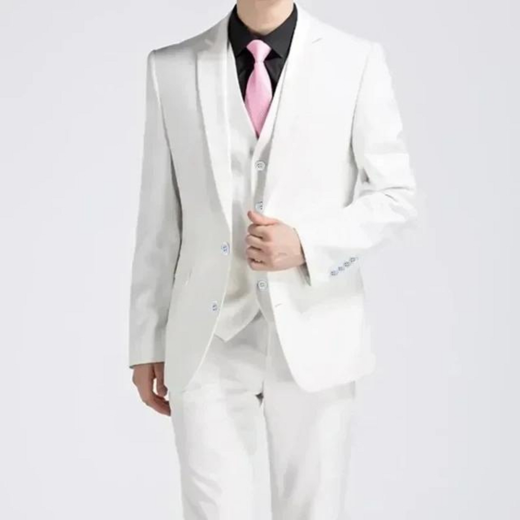 Men's Single-Button Three-Piece Suit