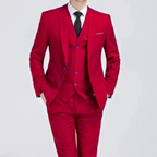 Men's Single-Button Three-Piece Suit