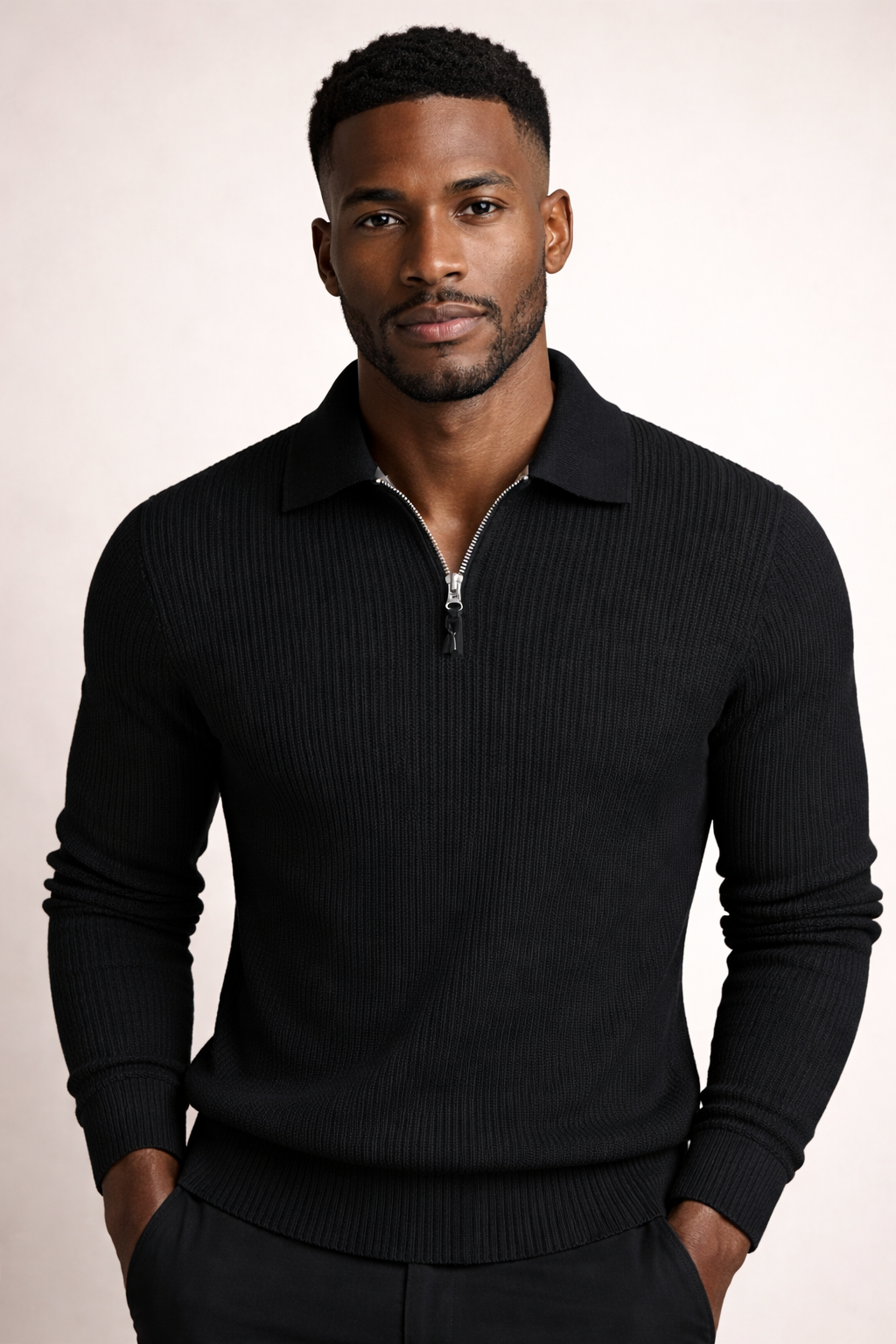 Men's Collared Quarter Zip Jumper