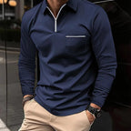 Men's Warm Long Sleeve Polo