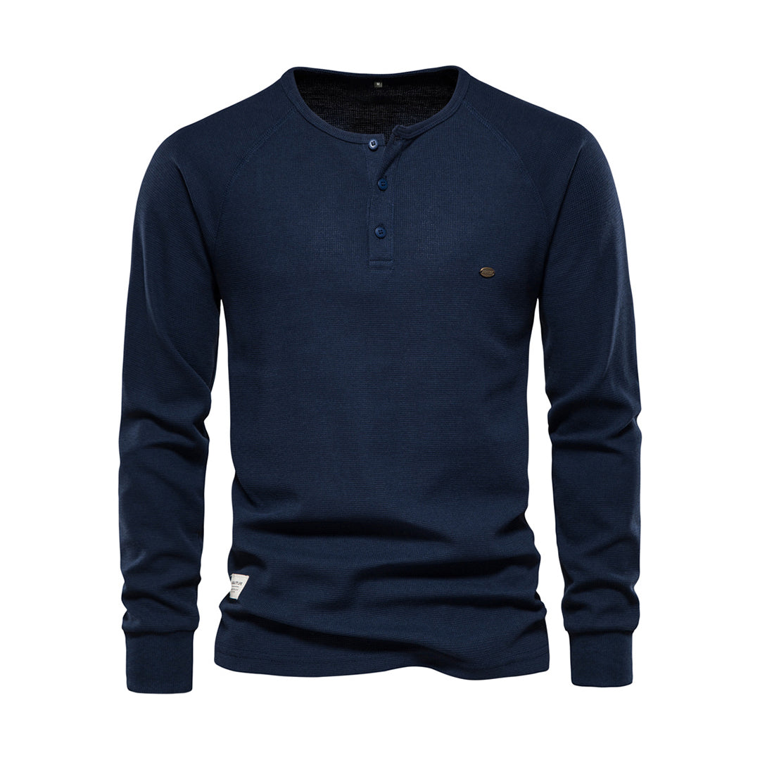 Men's Waffle Henley Shirt