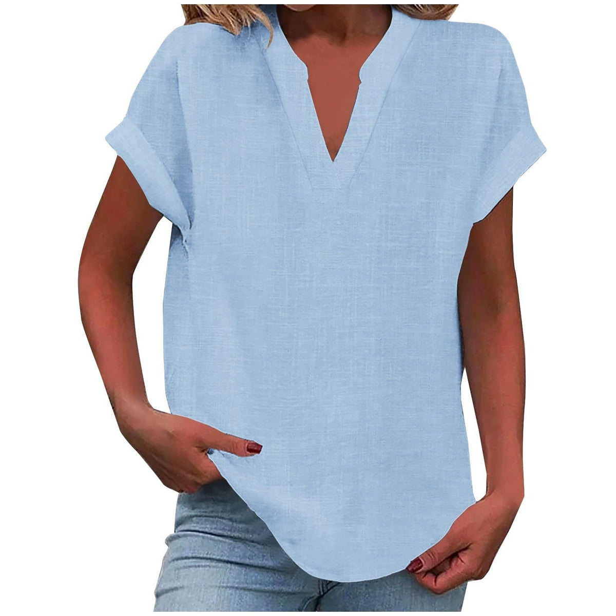 Women's Easy V-Neck Blouse