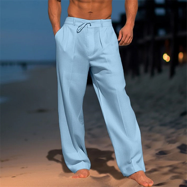 Men's Pleated Travel Trousers