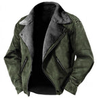Men's Retro Fur Lined Suede Jacket
