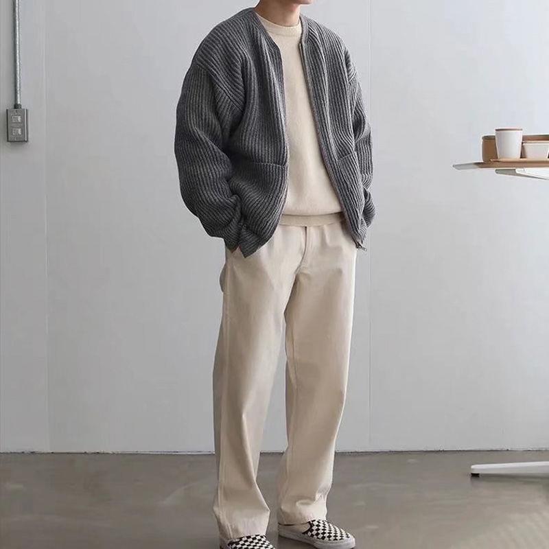 Men's High Collar Knit Jumper