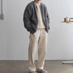 Men's High Collar Knit Jumper