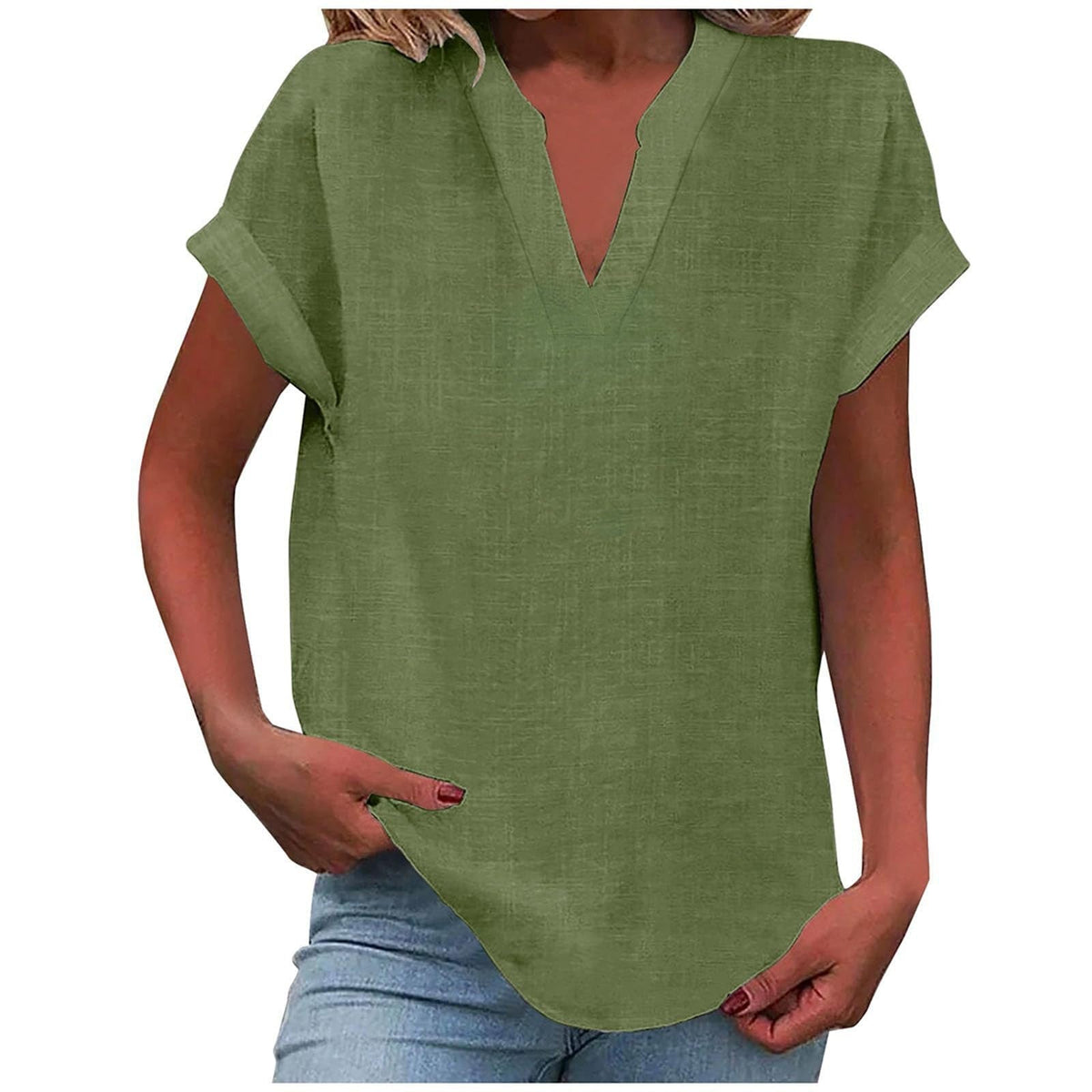 Women's Easy V-Neck Blouse