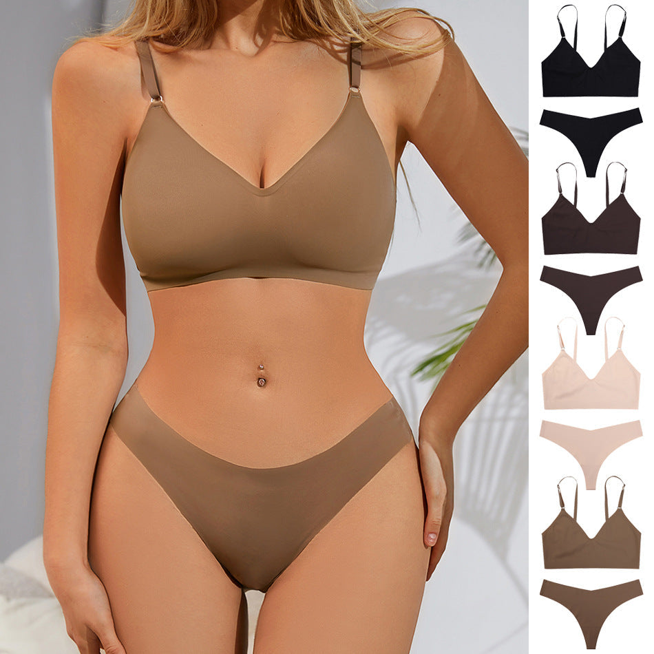 Women's Wireless V-Neck Seamless Bralette