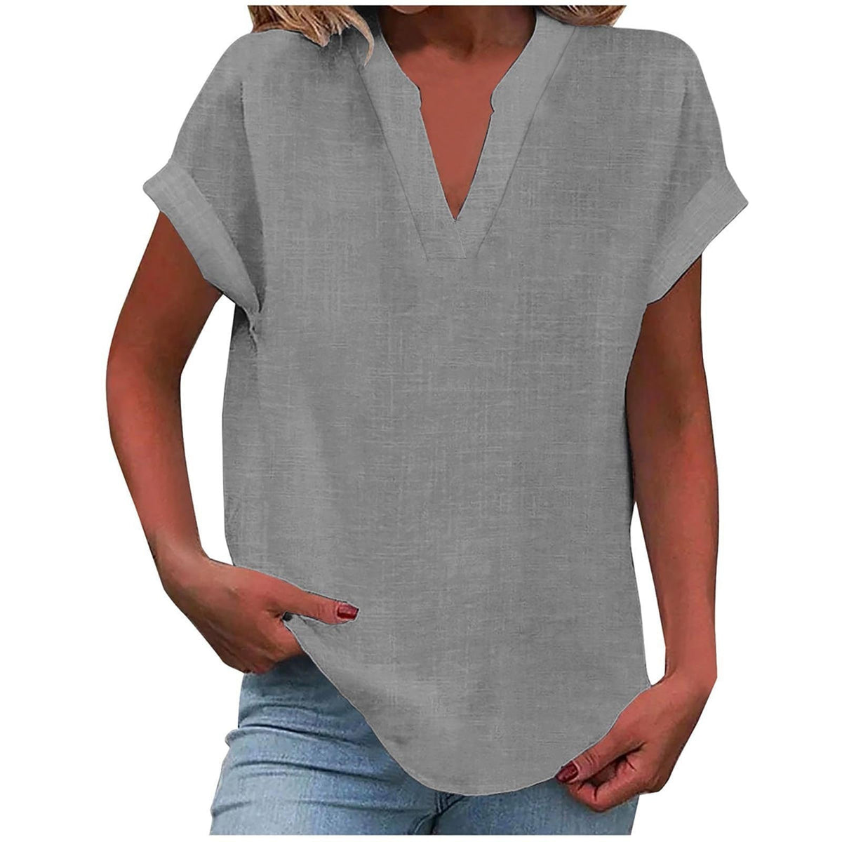 Women's Easy V-Neck Blouse