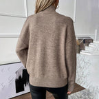 Women's Cold-Shoulder Roll Neck Jumper