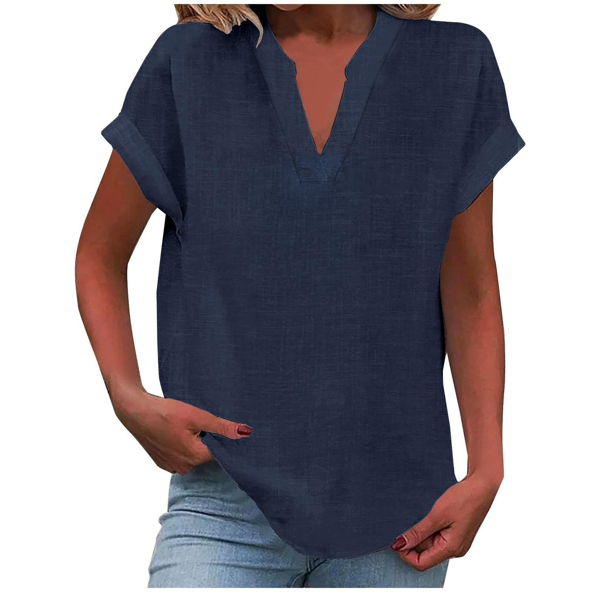 Women's Easy V-Neck Blouse