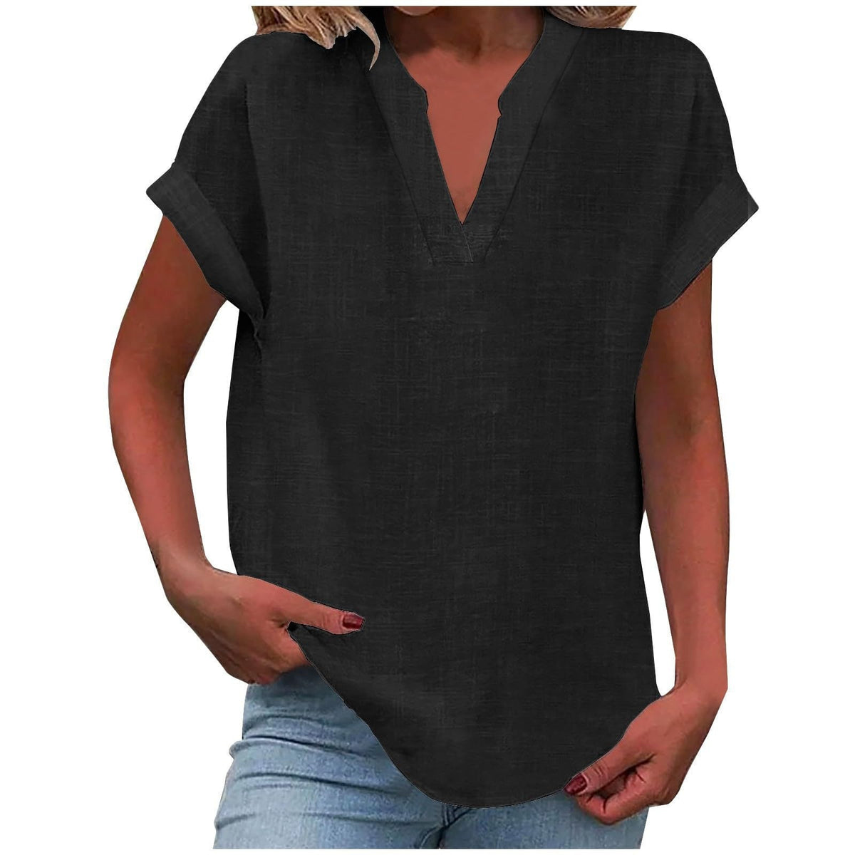 Women's Easy V-Neck Blouse
