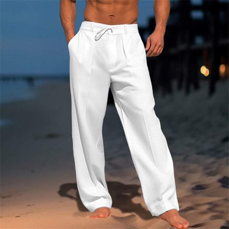 Men's Pleated Travel Trousers