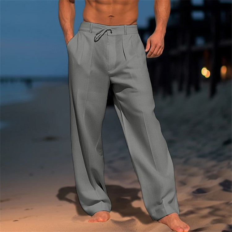 Men's Pleated Travel Trousers