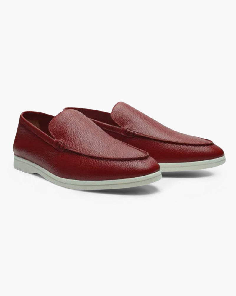 Men's Pebbled Leather Loafers