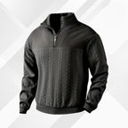 Men's Half Zip Cable Knit Jumper