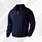 Men's Half Zip Cable Knit Jumper