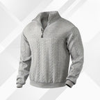 Men's Half Zip Cable Knit Jumper