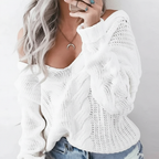 Women's Openwork Cable Knit Jumper