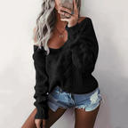Women's Openwork Cable Knit Jumper