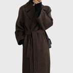 Women's Tailored Belted Wool-Blend Coat