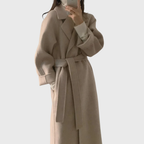 Women's Tailored Belted Wool-Blend Coat