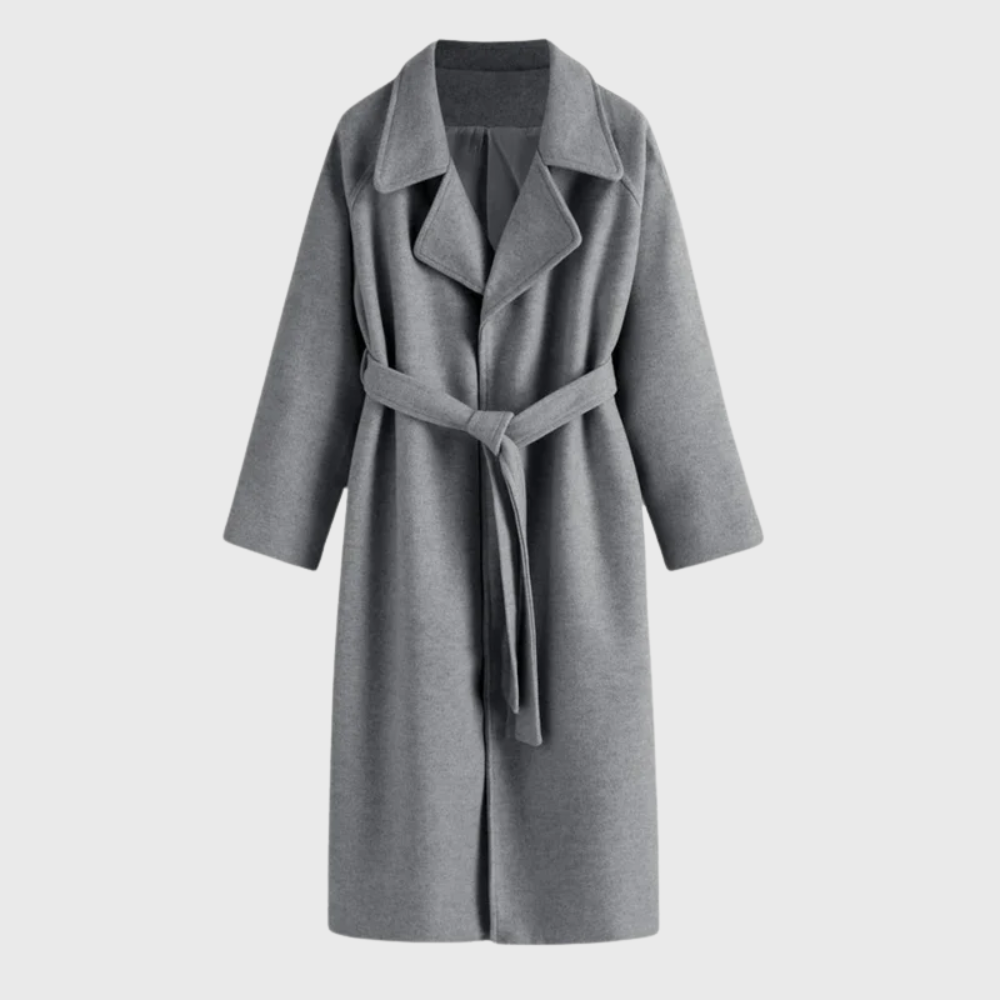 Women's Tailored Belted Wool-Blend Coat