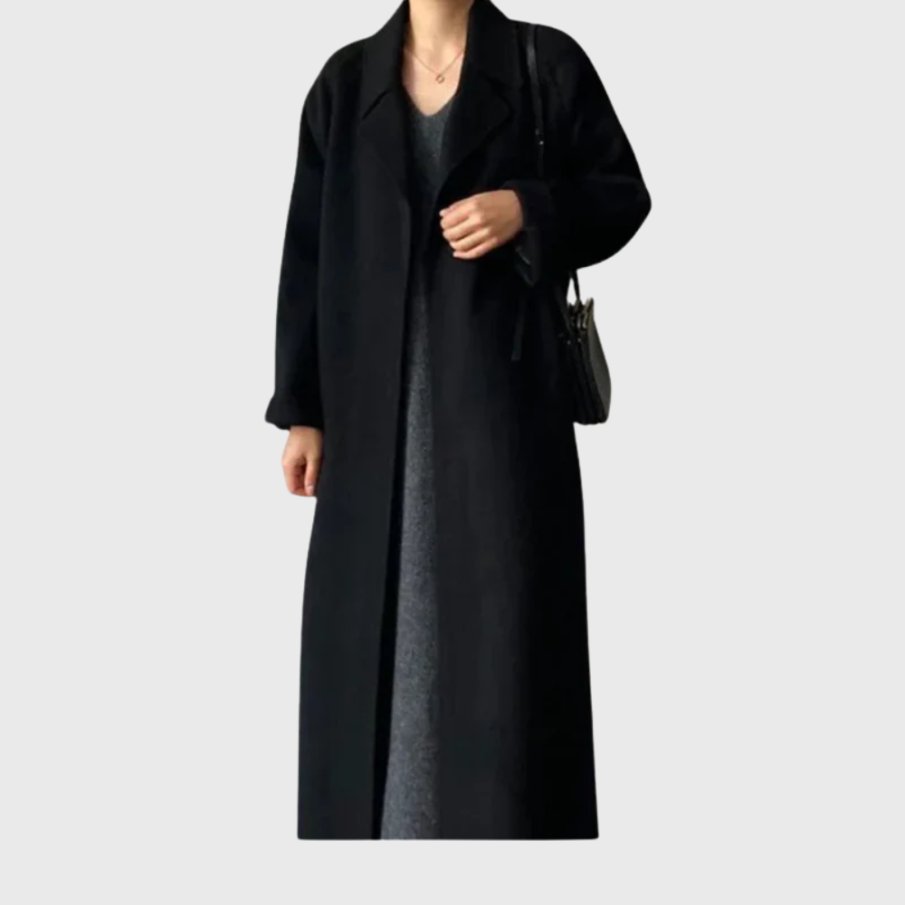 Women's Tailored Belted Wool-Blend Coat
