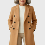 Women's Double-Breasted Wool Overcoat