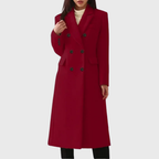 Women's Double-Breasted Wool Overcoat
