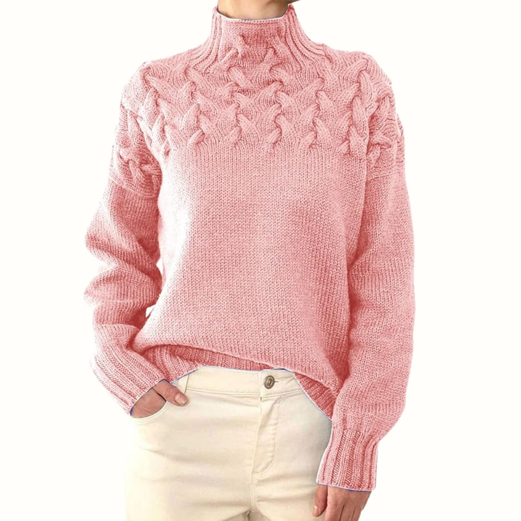Women's Ribbed Cable Knit Jumper