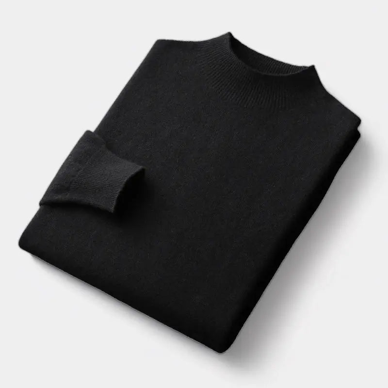 Men's Wool Mock Neck Jumper