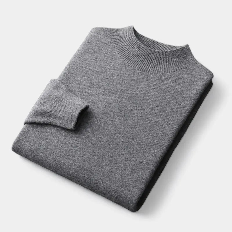 Men's Wool Mock Neck Jumper