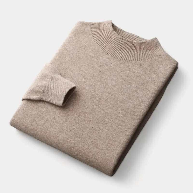Men's Wool Mock Neck Jumper