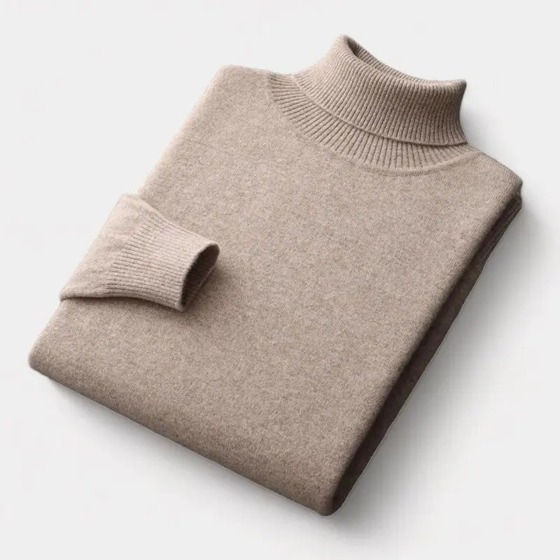 Men's Winter Merino Roll Neck Jumper